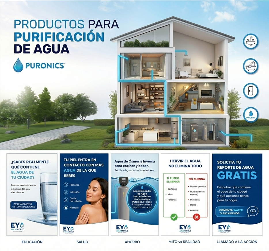 Esquema de purificación integral Puronics en el hogar — EY AquaWorld Solutions